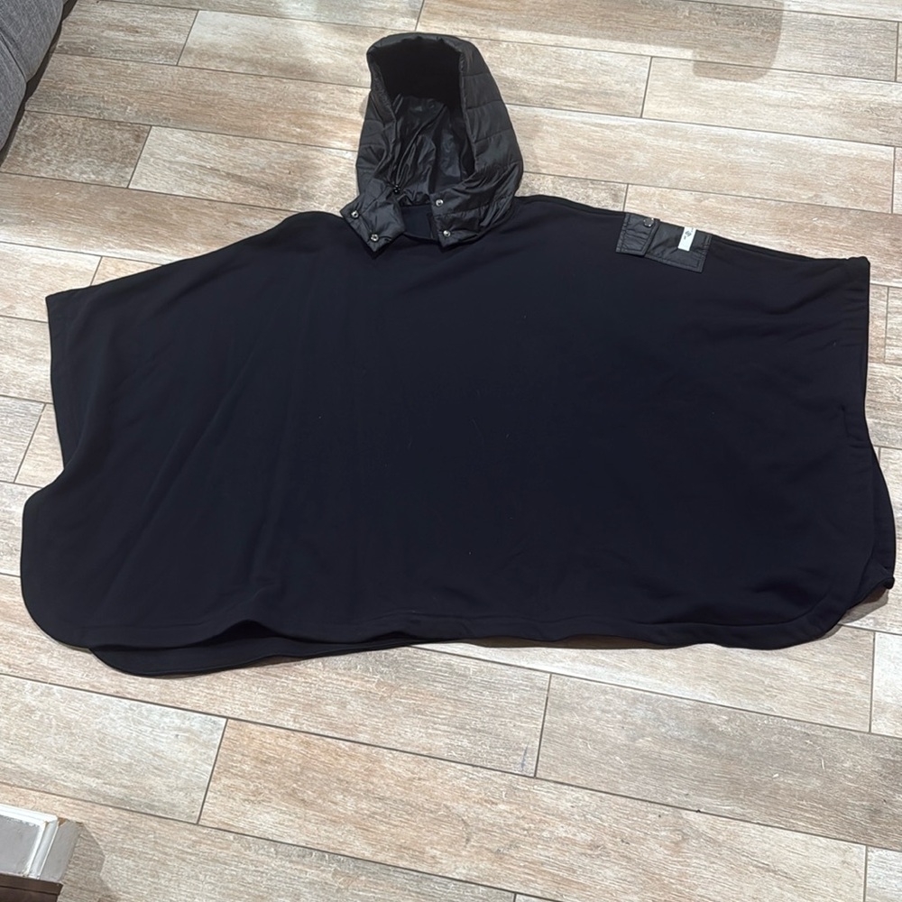 Black Women's poncho with hood